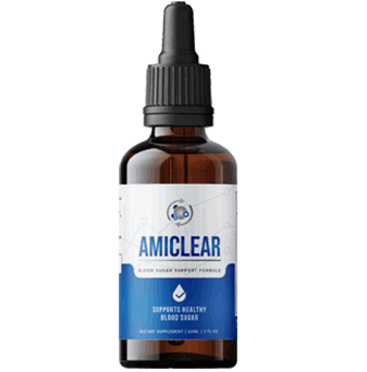 AmiClear supplement bottle - natural formula for clear skin